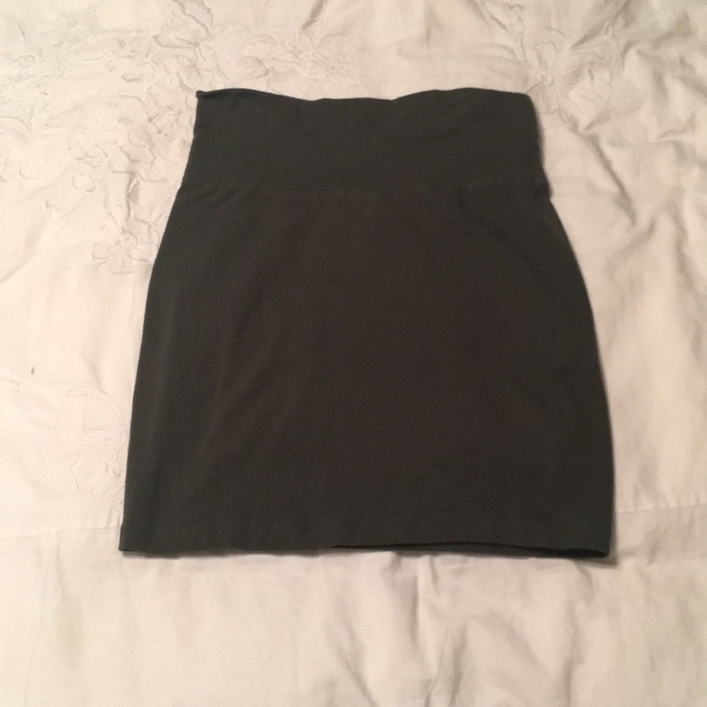 charlotte rude mini dark green skirt